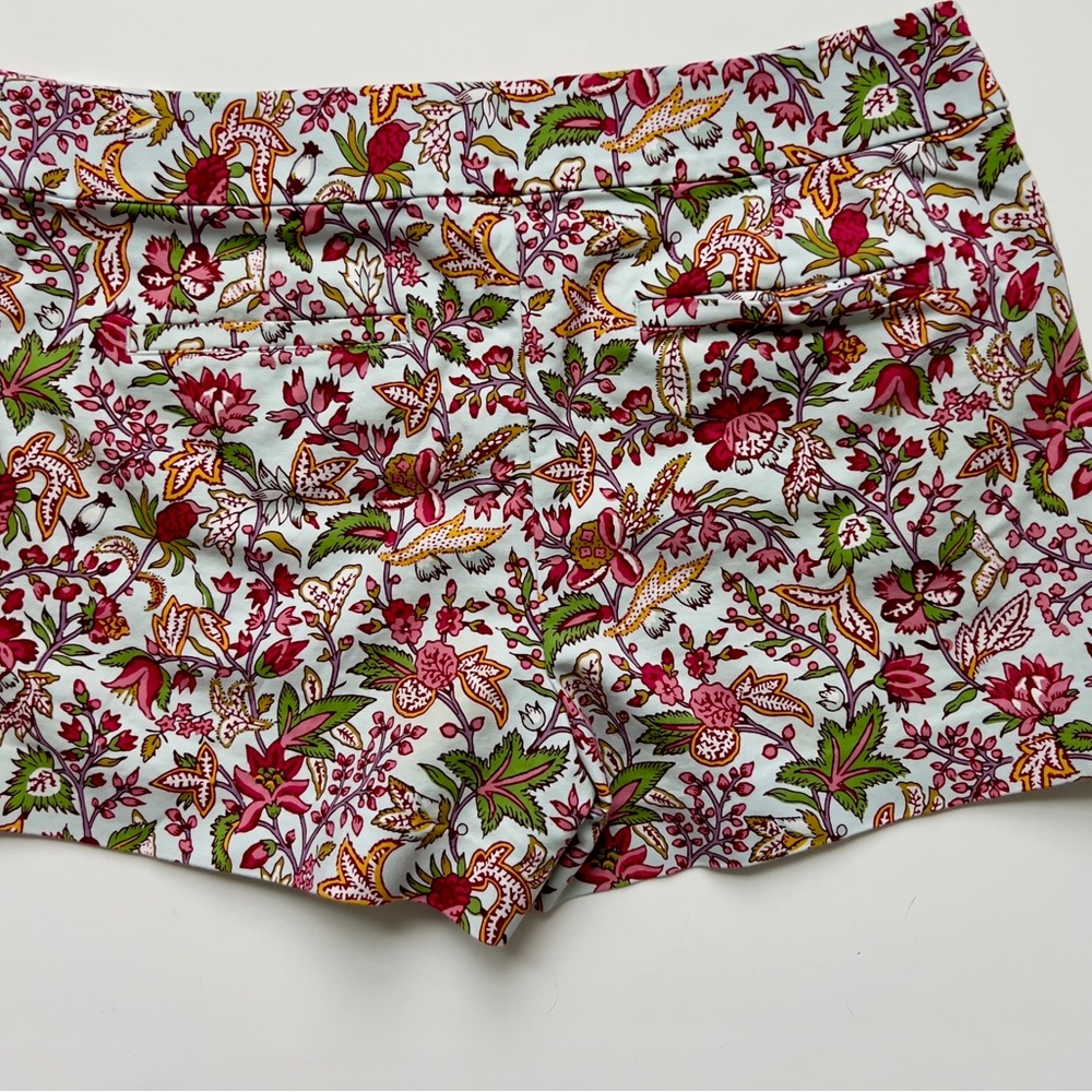 LOFT High Waist Floral Women's Shorts - Pink and Green - Picture 4 of 6